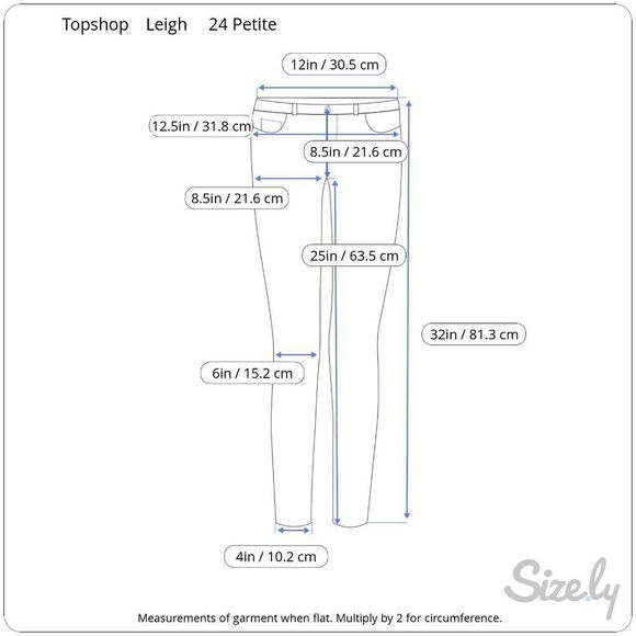 BOGO Free | Topshop Leigh high rise skinny jeans, blue, size 0 / 24 waist petite - Picture 13 of 15
